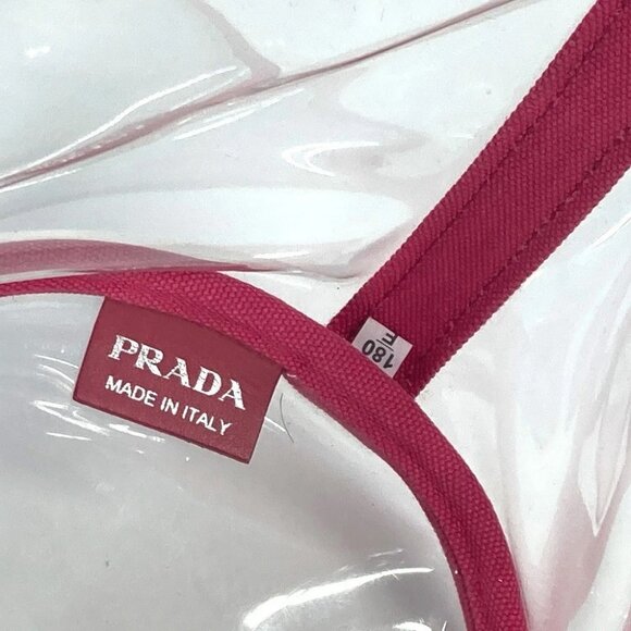 PRADA beach bag with pouch Logo Canapa 2WAY Bag Shoulder Bag Hand Bag Tote Bag - Picture 13 of 15